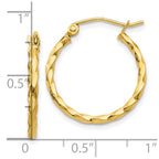 10k Twist Polished Hoop Earring