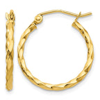 10k Twist Polished Hoop Earring