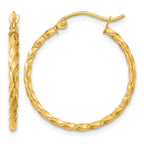 10k Twist Polished Hoop Earring