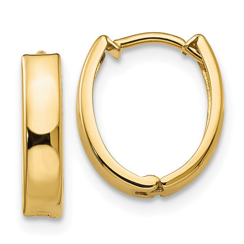 10k Polished Hinged Hoop Earrings