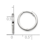 10k White Gold Hinged Earrings