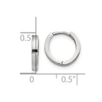 10k White Gold Hinged Hoop Earrings
