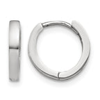 10k White Gold Hinged Hoop Earrings
