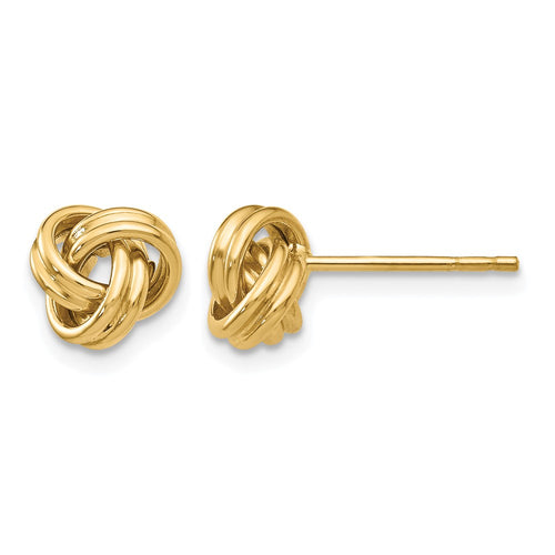 10k Love Knot Post Earrings