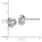 10k White Gold Love Knot Post Earrings