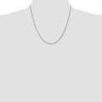 10k White Gold 1.6mm D/C Machine Made Rope Chain