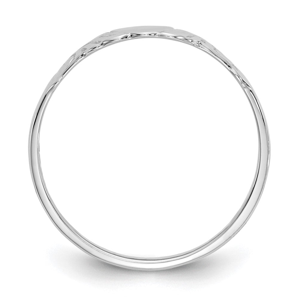 10k White Gold Heart Baby / Childs Ring