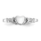 10k White Gold Heart Baby / Childs Ring