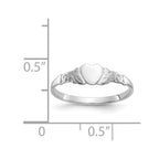 10k White Gold Heart Baby / Childs Ring