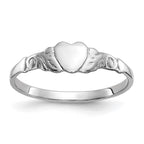 10k White Gold Heart Baby / Childs Ring