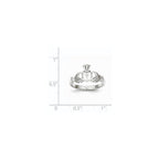 10k White Gold Polished Ladies Claddagh Ring