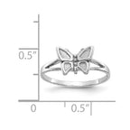 10K White Gold Butterfly Ring