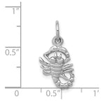 10k White Gold Scorpion Charm