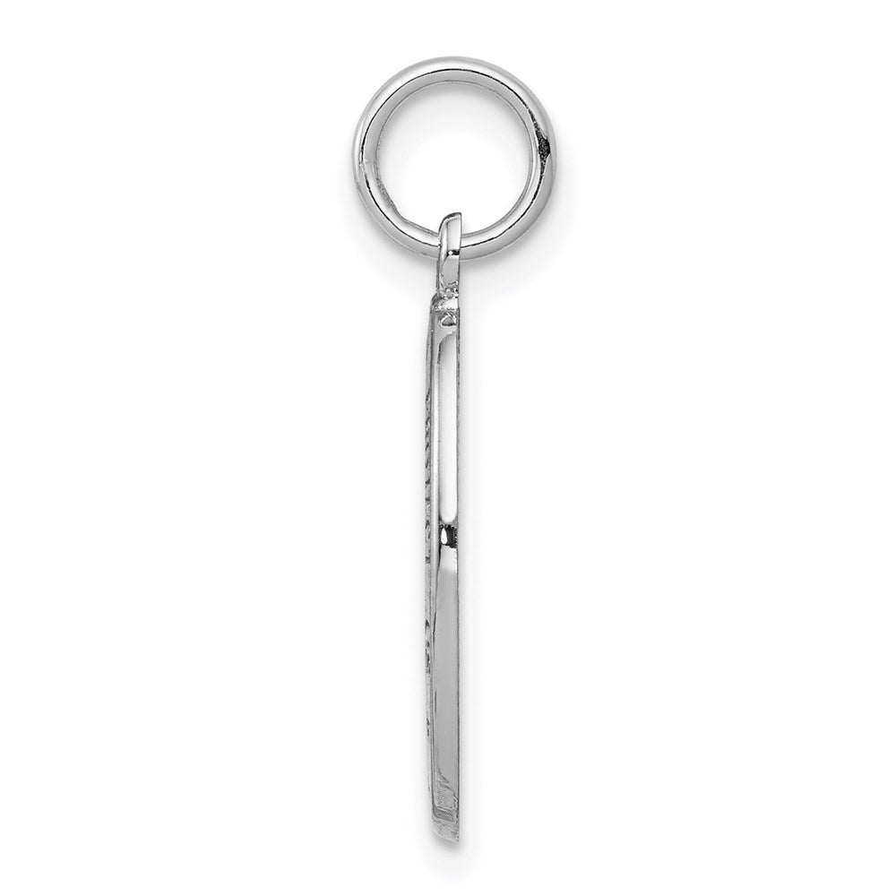 10K White Gold Oval St. Christopher Medal Pendant