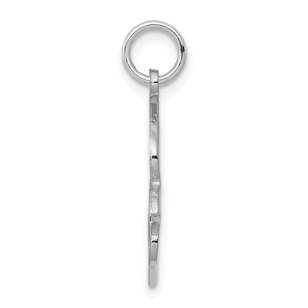 10K White Gold Polished Cut-out Dove Charm