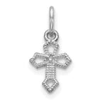 10K White Gold Mini Passion Cross Charm