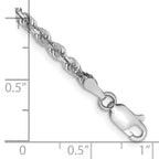 10k White Gold 3.0mm D/C Quadruple Rope Chain