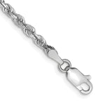 10k White Gold 3.0mm D/C Quadruple Rope Chain