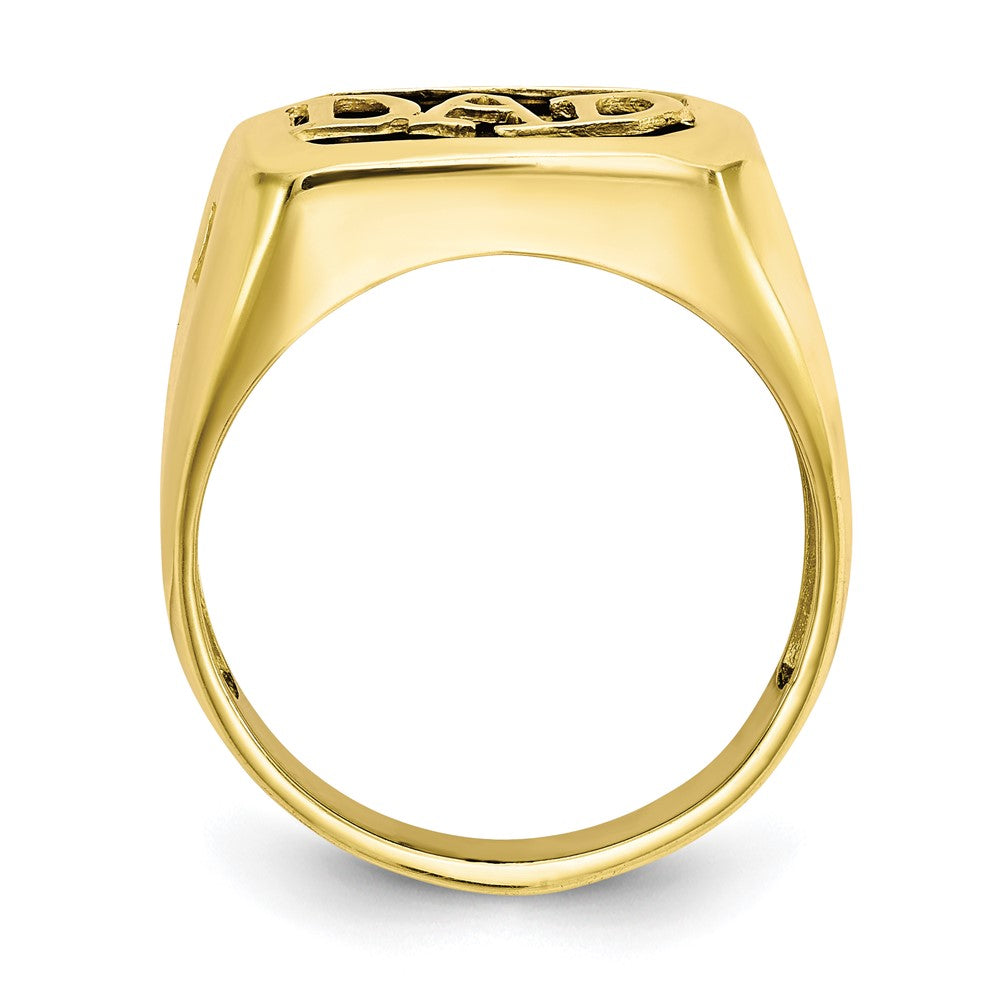 IB Goodman 10k Mens Diamond and Black Onyx DAD Ring