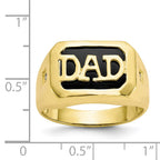 IB Goodman 10k Mens Diamond and Black Onyx DAD Ring