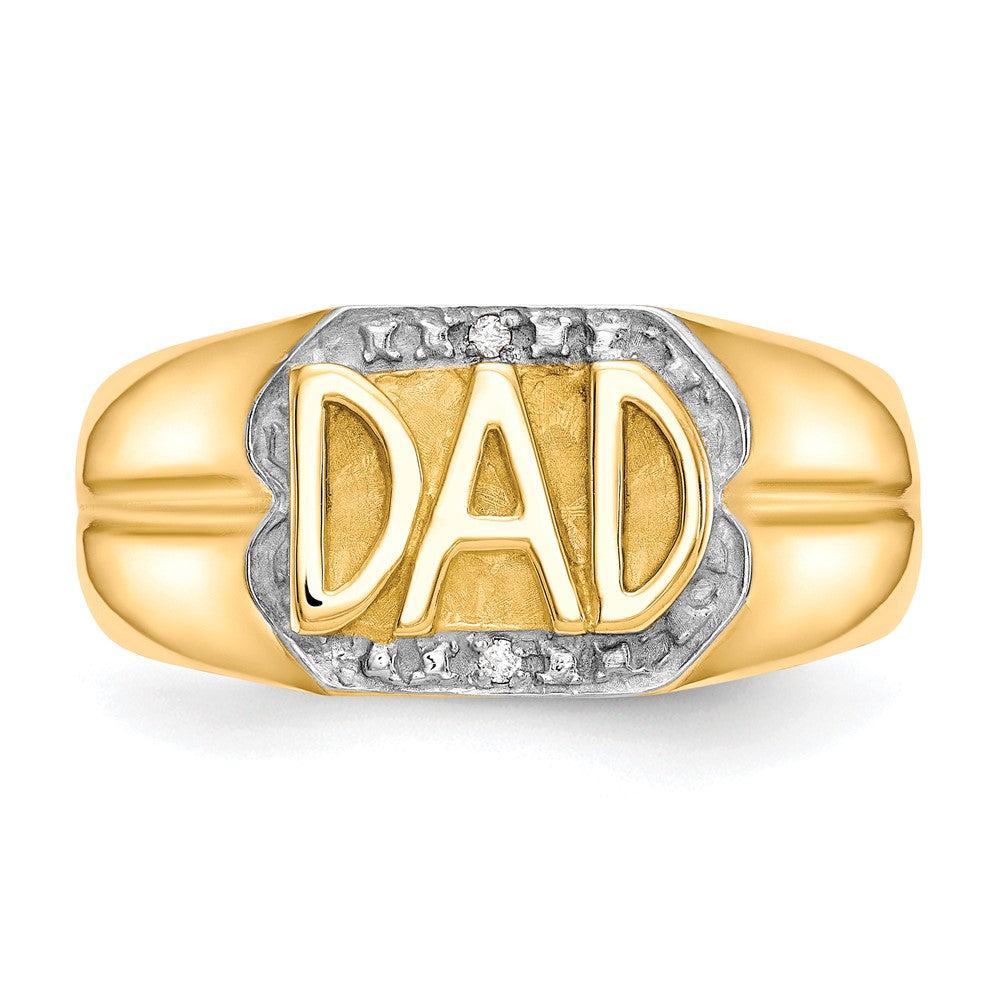 IB Goodman 10k and White Rhodium Mens Diamond DAD Ring