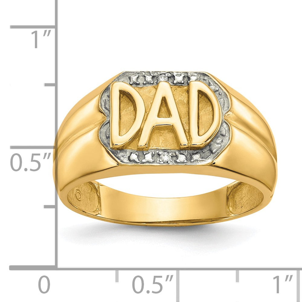 IB Goodman 10k and White Rhodium Mens Diamond DAD Ring