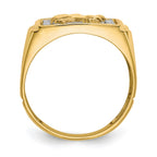 IB Goodman 10k and White Rhodium Mens 1/8 carat Diamond Eagle Ring