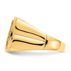 IB Goodman 10k and White Rhodium Mens 1/8 carat Diamond Eagle Ring