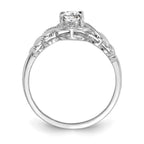 10k White Gold 7x5mm Oval April/ White Topaz and Diamond Ring