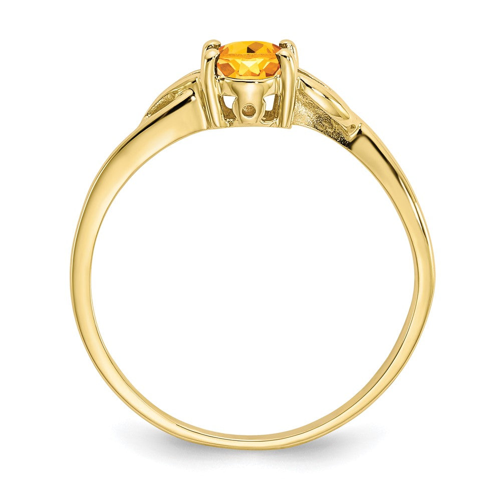 10k Polished 6x4mm Oval Genuine November/ Citrine Birthstone Ring