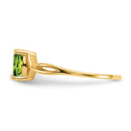 10k Polished 6x4mm Oval Genuine August/ Peridot Birthstone Ring