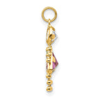 10k June Girl Lavender Imitation Birthstone Charm