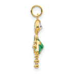 10k August Girl Light Green Imitation Birthstone Charm