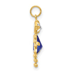 10k September Girl Blue Imitation Birthstone Charm