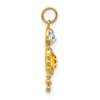 10k November Boy Yellow Imitation Birthstone Charm