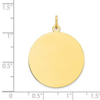 10K Plain .018 Gauge 24x24mm Circular Engravable Disc Charm