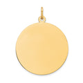 10K Plain .013 Gauge 24x24mm Circular Engravable Disc Charm