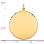 10K Plain .013 Gauge 28.5x28.5mm Circular Engravable Disc Charm