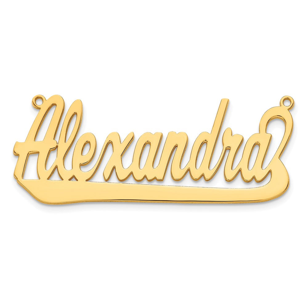 10k Yellow Gold Underlined Name Plate