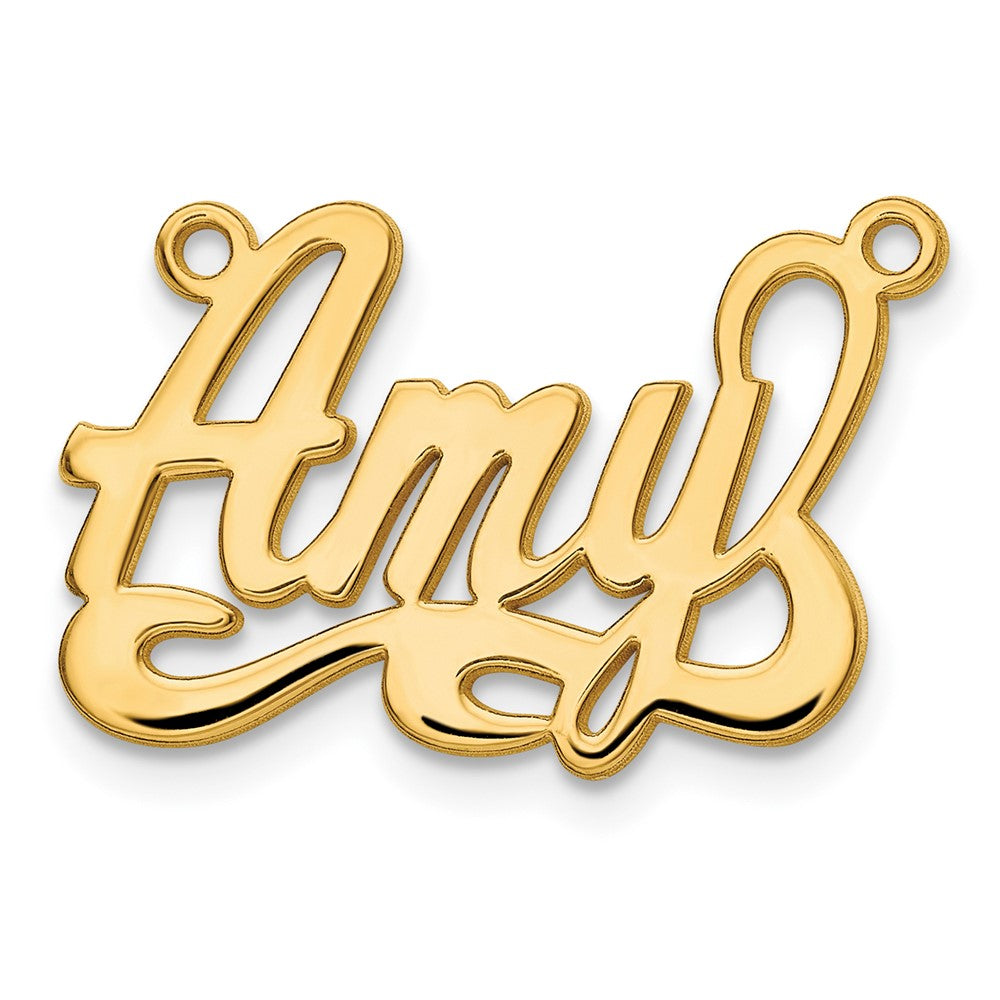 10Kk Yellow Gold Polished Name Plate