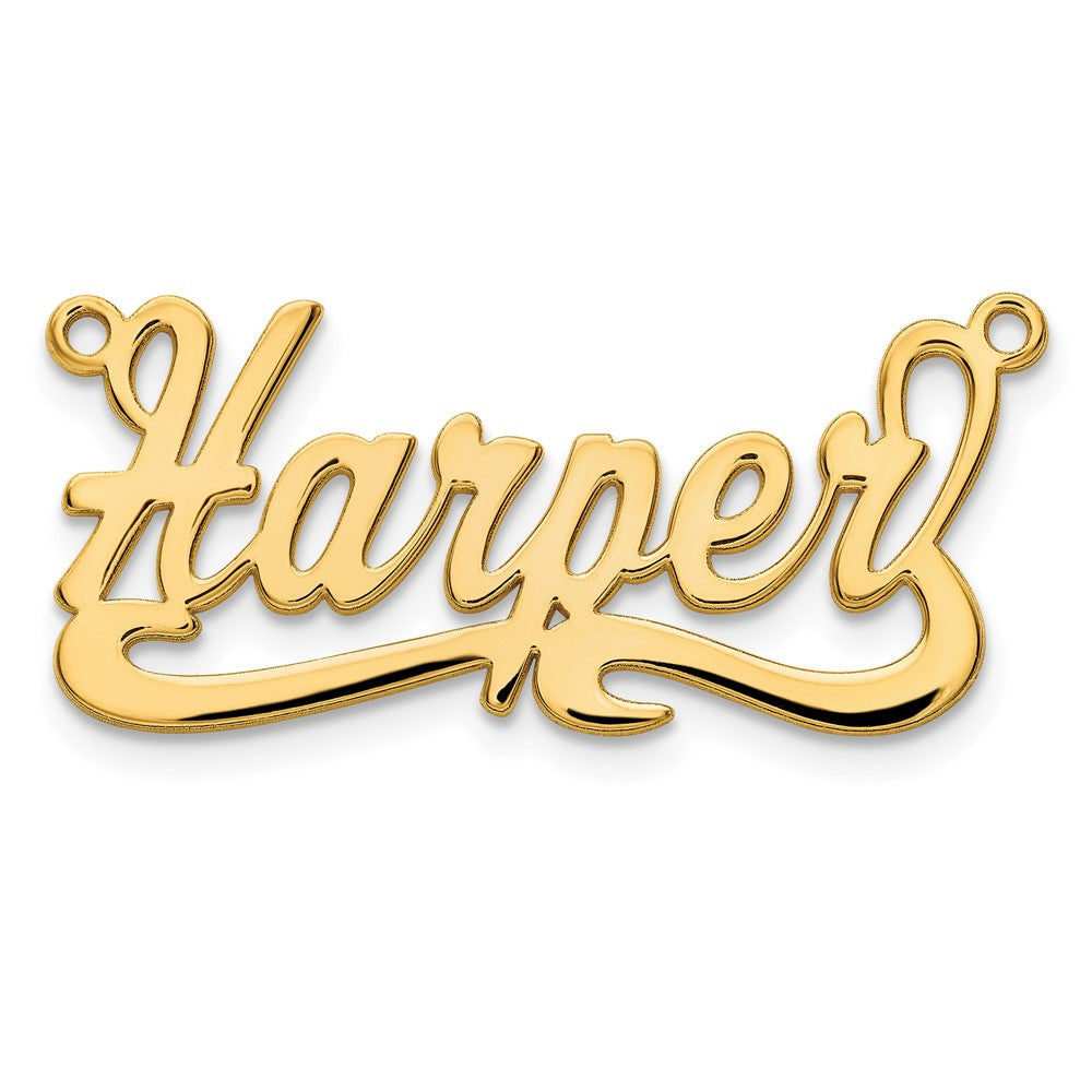 10Kk Yellow Gold Polished Name Plate