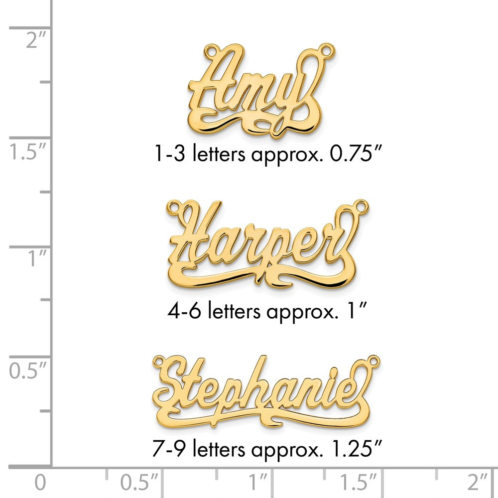 10Kk Yellow Gold Polished Name Plate