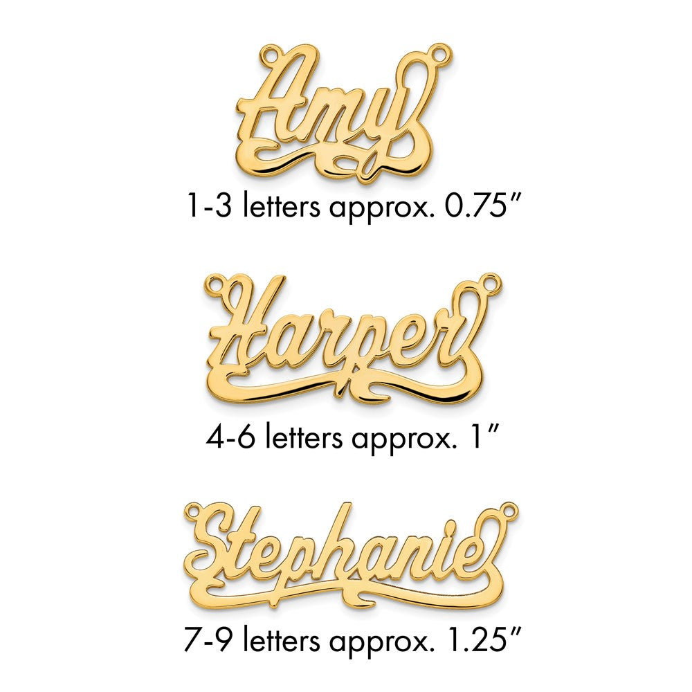 10Kk Yellow Gold Polished Name Plate