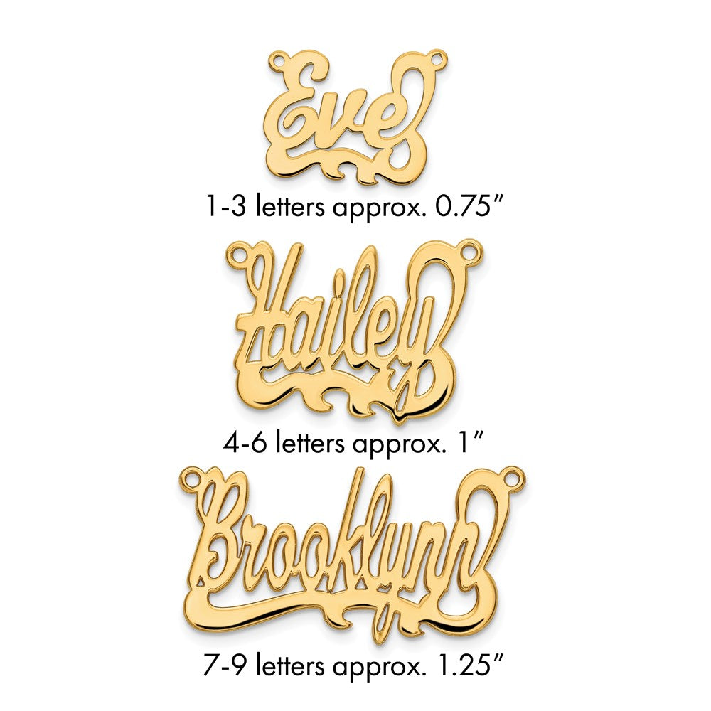 10k Yellow Gold Polished Name Plate
