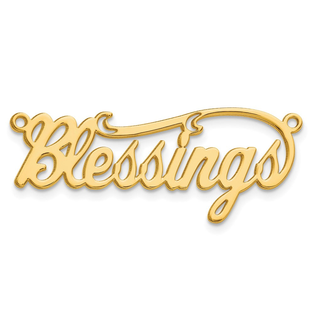 10k Yellow Gold  Polished Name Plate