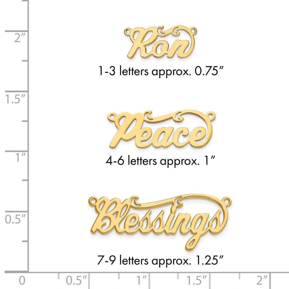 10k Yellow Gold  Polished Name Plate
