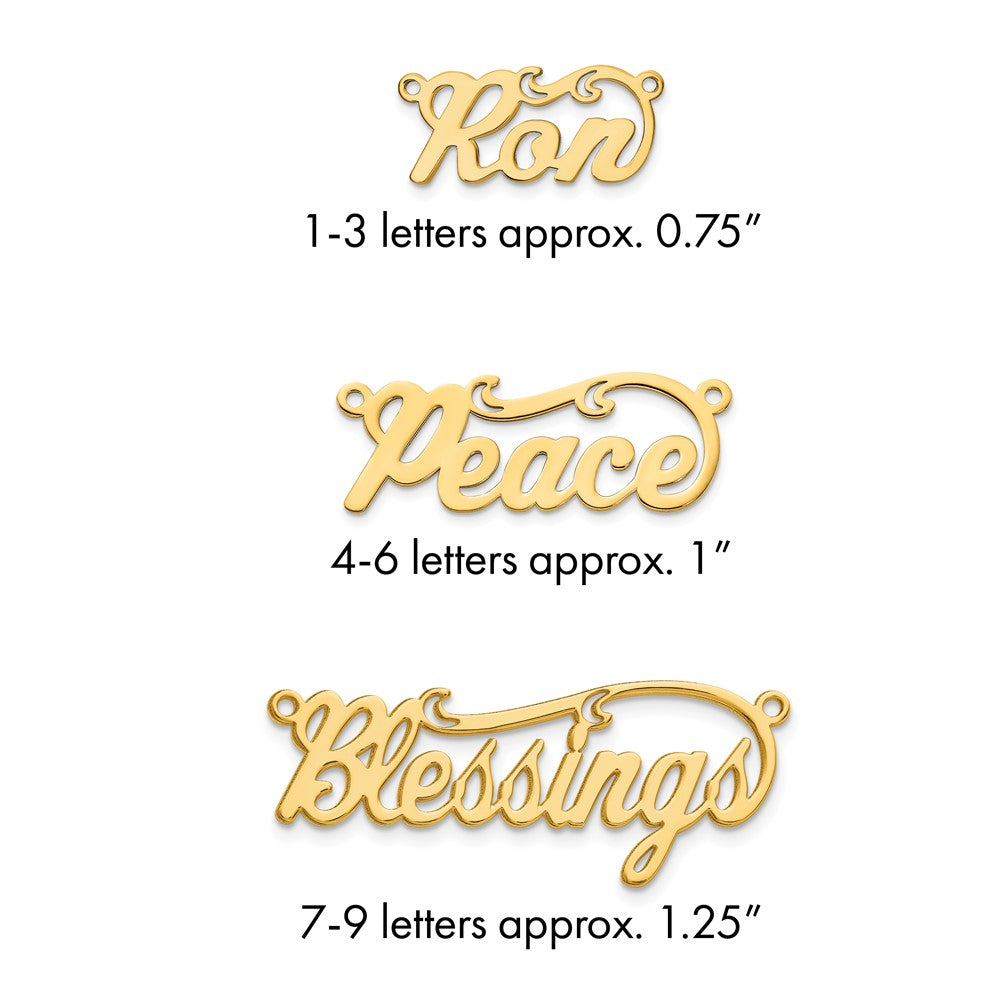 10k Yellow Gold  Polished Name Plate