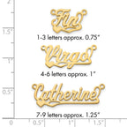 10k Yellow Gold Polished Heart Name Plate