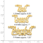 10K Diamond-cut Hearts Name Plate