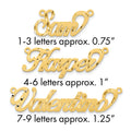 10k Yellow Gold Satin Diamond-cut Name Plate